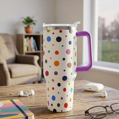 Ceovfoi 40 Oz Leopard & Zebra Print Tumbler With Handle, Lid & Straw - Insulated Travel Coffee Mug Water Bottle, Animal Print Gifts for Women Men