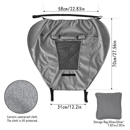 Pram Sunshade Sun Cover, Sun Shade Stroller for Baby, Universal Waterproof Stroller Sunshade Cover Anti-UV with Viewing Window for Stroller(Black)