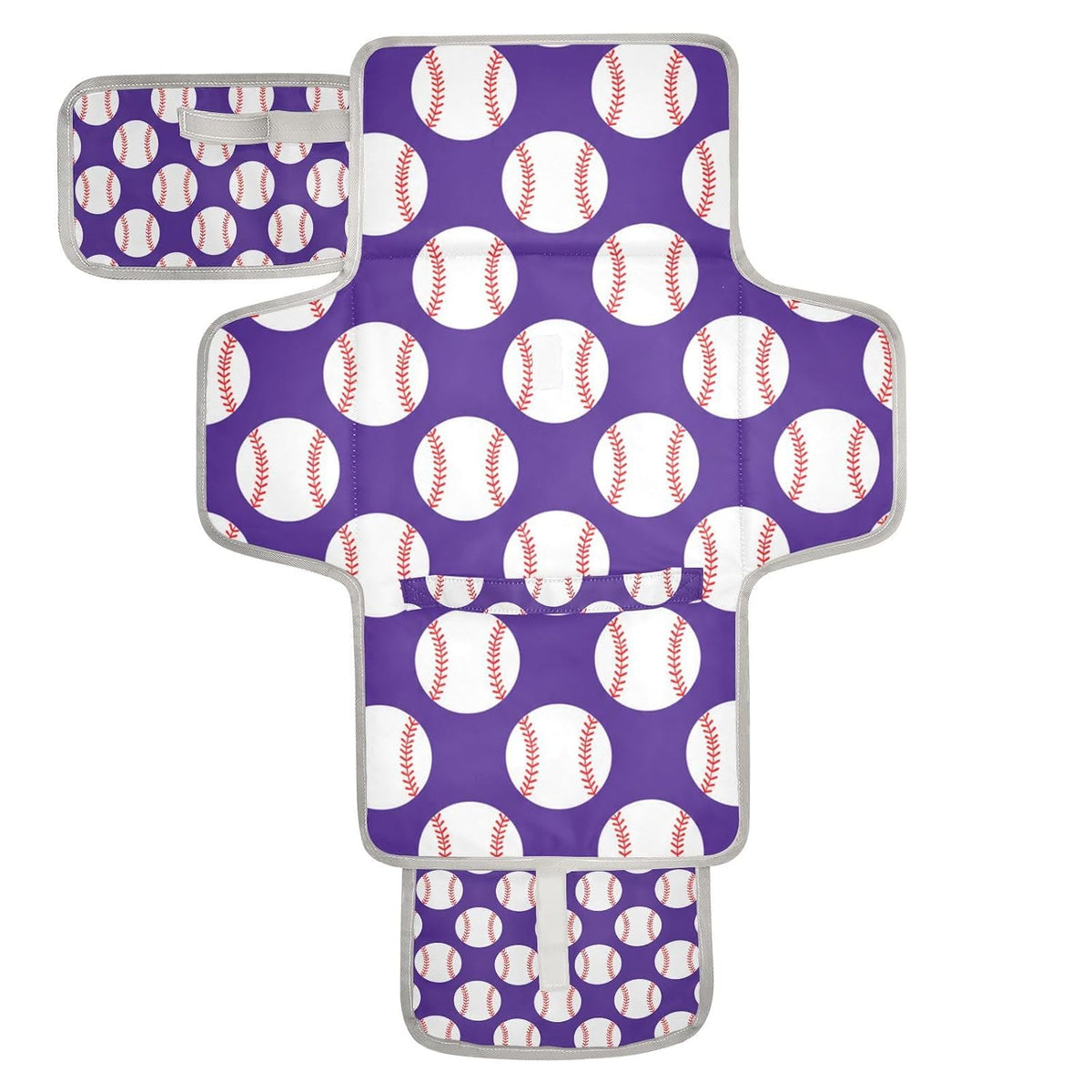 Sports Baseball Print Portable Diaper Changing Pad Pram