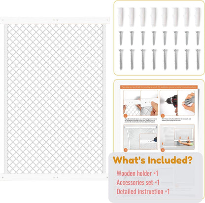 Stuffed Animal Storage Holder, Elastic Stuffed Animal Net,Door/ Wall Mount Length Adjustable Hanging Stuffed Animal Organizer, Plushie Net For Nursery Play Room-White Boards Patent