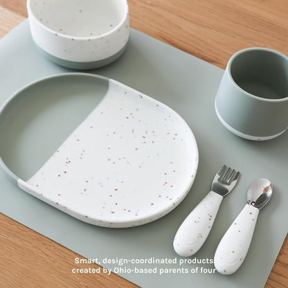 Toddler Silicone Dinnerware, 5-Piece Set, Terracotta