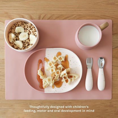 Toddler Silicone Dinnerware, 5-Piece Set, Terracotta