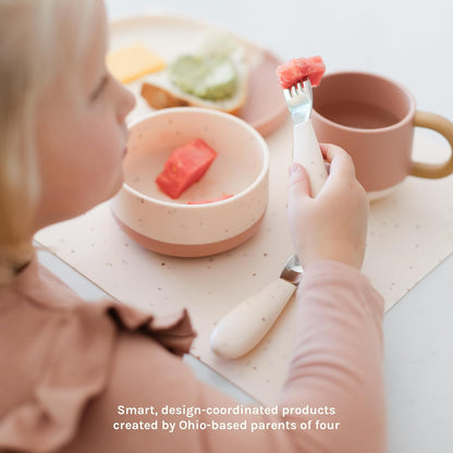 Toddler Silicone Dinnerware, 5-Piece Set, Terracotta