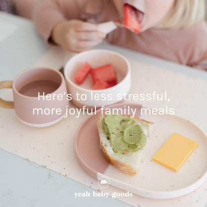 Toddler Silicone Dinnerware, 5-Piece Set, Terracotta