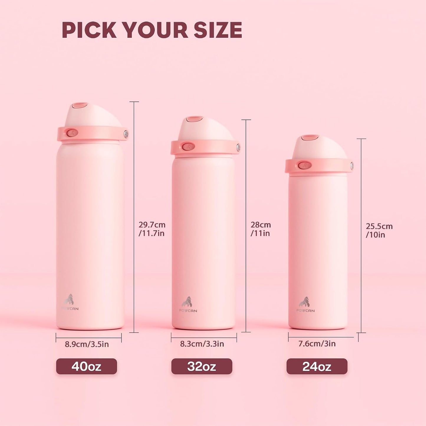 24 oz Travel Water Bottle: 2-in-1 Push-Button Spout & Quick-Flip Straw, Leakproof, Cold 24Hrs, Fits Car Cup Holder, Stainless Steel Cup for Sports, School, Commute, Camping (Mouse's Mischief) - Colors A