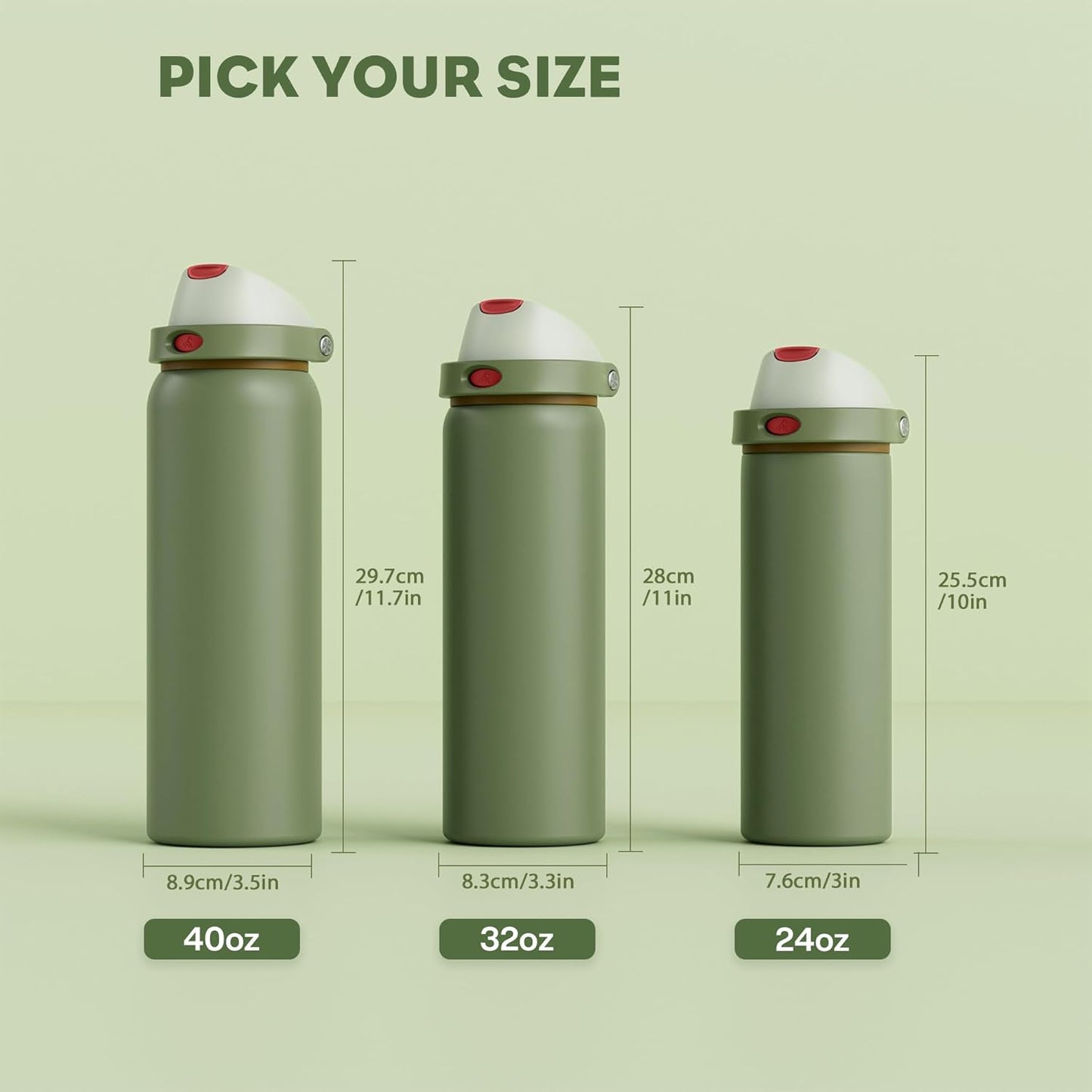 24 oz Travel Water Bottle: 2-in-1 Push-Button Spout & Quick-Flip Straw, Leakproof, Cold 24Hrs, Fits Car Cup Holder, Stainless Steel Cup for Sports, School, Commute, Camping (Mouse's Mischief) - Colors A