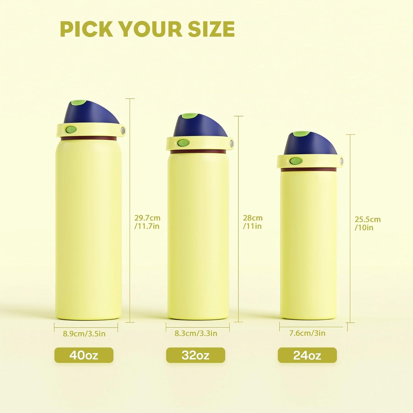 24 oz Travel Water Bottle: 2-in-1 Push-Button Spout & Quick-Flip Straw, Leakproof, Cold 24Hrs, Fits Car Cup Holder, Stainless Steel Cup for Sports, School, Commute, Camping (Mouse's Mischief) - Colors A