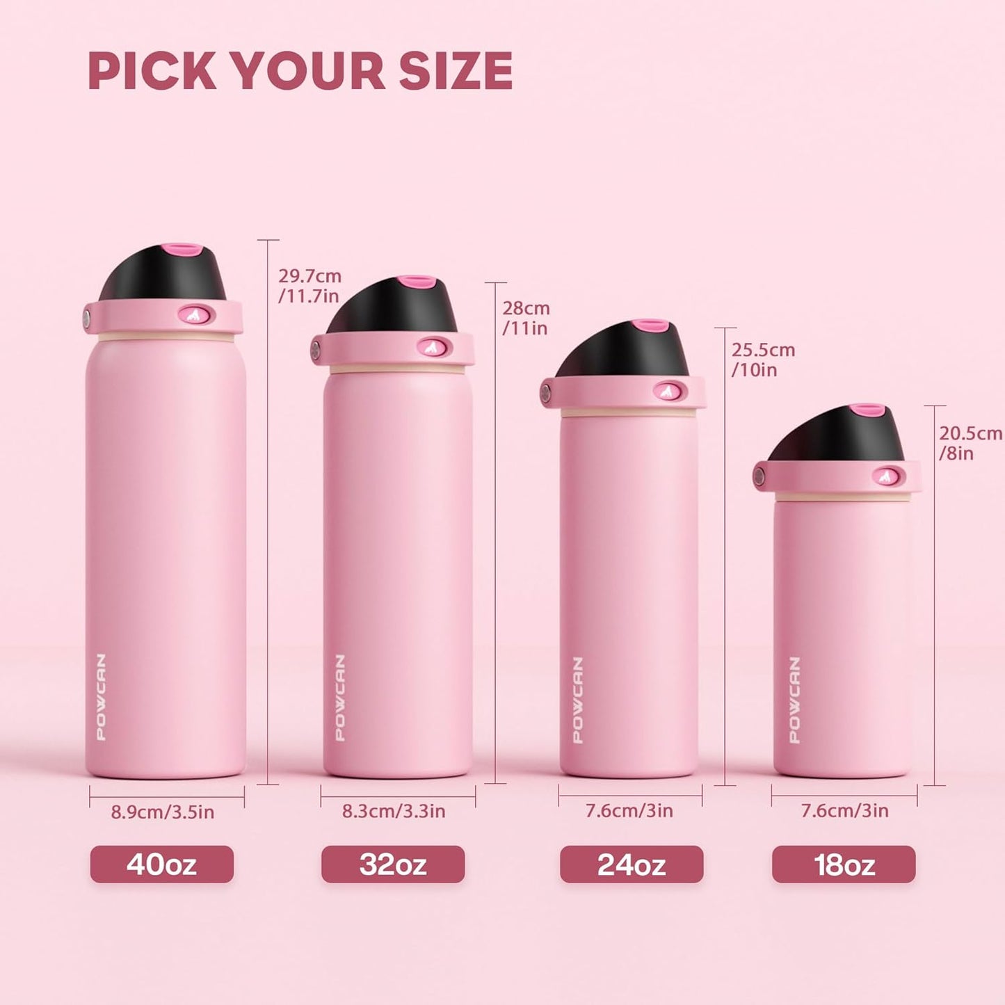 24 oz Travel Water Bottle: 2-in-1 Push-Button Spout & Quick-Flip Straw, Leakproof, Cold 24Hrs, Fits Car Cup Holder, Stainless Steel Cup for Sports, School, Commute, Camping (Mouse's Mischief) - Colors A