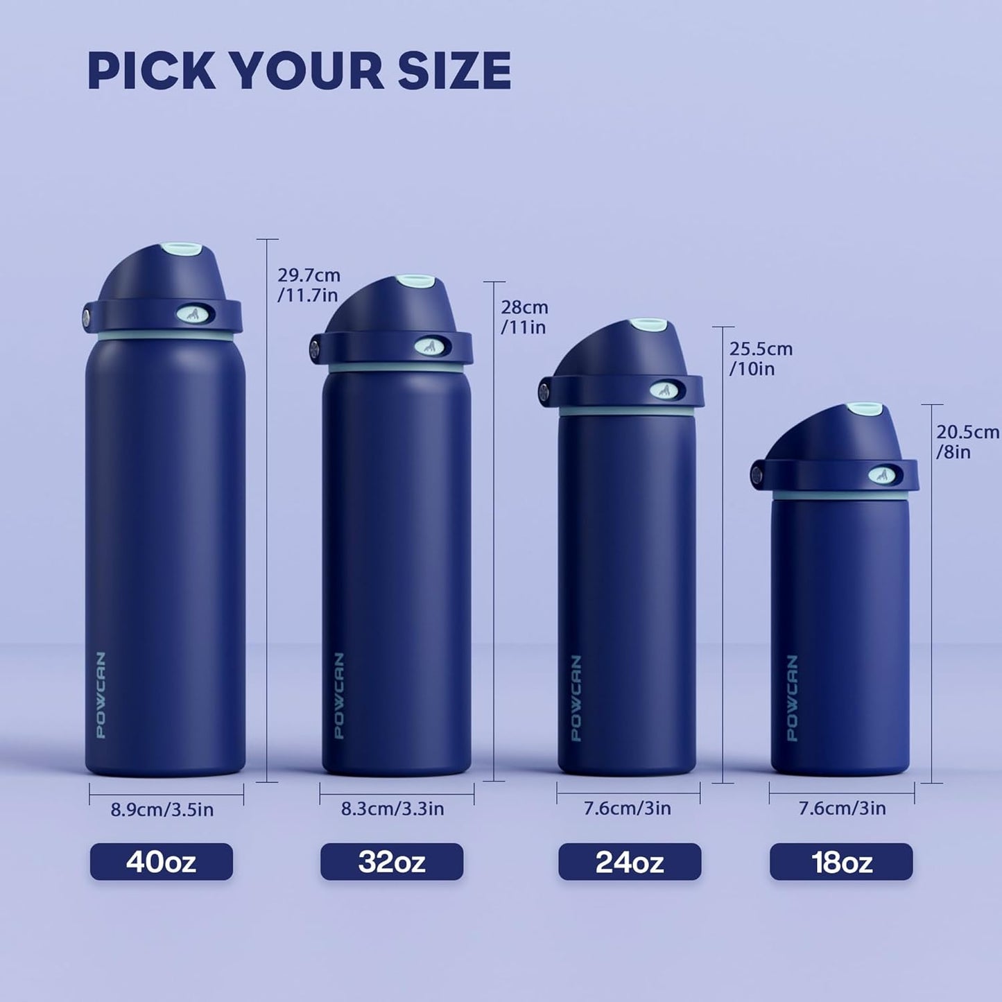 24 oz Travel Water Bottle: 2-in-1 Push-Button Spout & Quick-Flip Straw, Leakproof, Cold 24Hrs, Fits Car Cup Holder, Stainless Steel Cup for Sports, School, Commute, Camping (Mouse's Mischief) - Colors A