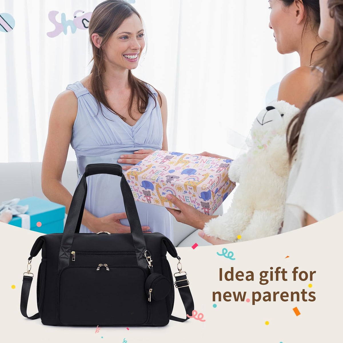 Neoprene Diaper Bag Tote Large Maternity Hospital Bag Waterproof Travel Baby Tote briefcases for documents