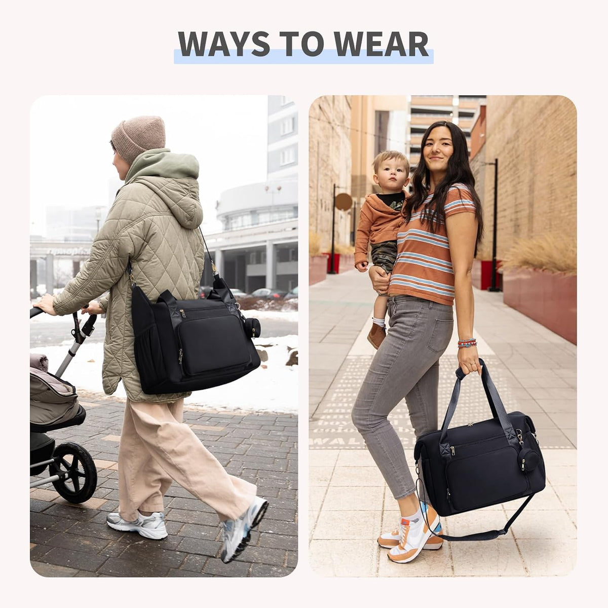 Neoprene Diaper Bag Tote Large Maternity Hospital Bag Waterproof Travel Baby Tote briefcases for documents