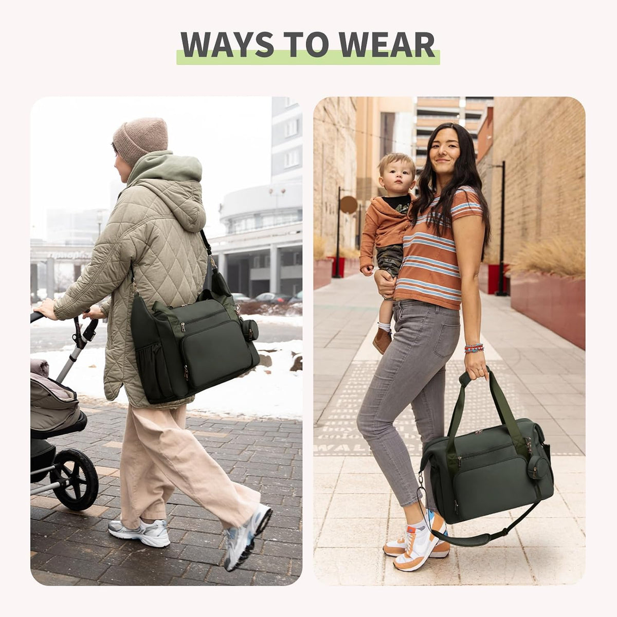 Neoprene Diaper Bag Tote Large Maternity Hospital Bag Waterproof Travel Baby Tote briefcases for documents