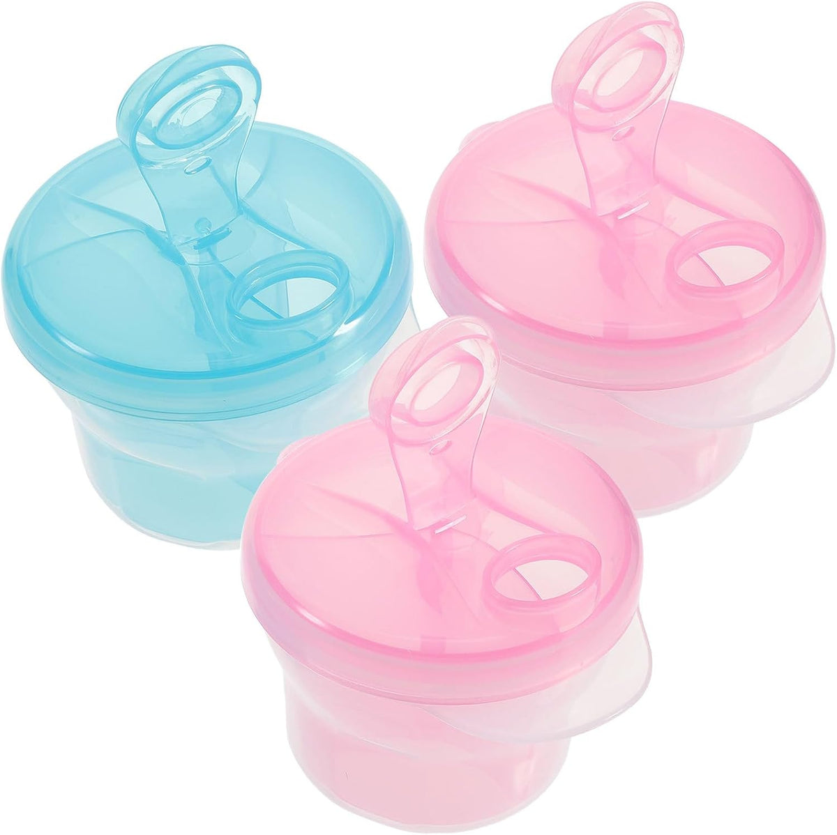 Rotating Milk Powder Box Baby Formula Dispenser Portable Storage Container Food Divider for Travel and Outdoor Use 3.74X3.34X3.34 Inch