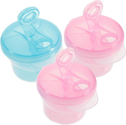 Rotating Milk Powder Box Baby Formula Dispenser Portable Storage Container Food Divider for Travel and Outdoor Use 3.74X3.34X3.34 Inch