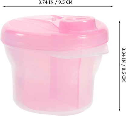 Rotating Milk Powder Box Baby Formula Dispenser Portable Storage Container Food Divider for Travel and Outdoor Use 3.74X3.34X3.34 Inch