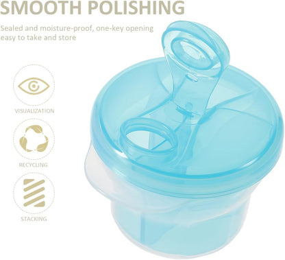 Rotating Milk Powder Box Baby Formula Dispenser Portable Storage Container Food Divider for Travel and Outdoor Use 3.74X3.34X3.34 Inch