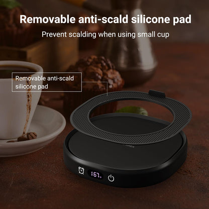 Coffee Mug Warmer & You are Awesome Mug Set, Electric Cup Warmer for Desk | Beverage Warmer Plate for Coffee,Tea,4 Temperature Setting,8-Hours Auto Shut Off,14oz Mug with Spoon & Lid Included