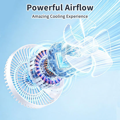 360° Rotatable Stroller Fan with LED Display & Night Light, Octopus Flexible Tripod Portable Fan, Multi-Angle Manual Adjustment 4000mAh Rechargeable Quiet for Camping, Office, Desk, Gym(Black)