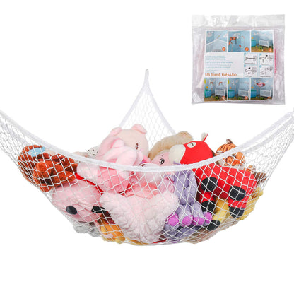 Stuffed Animal Hammock, Jumbo Toy Storage Net 83" Wall Sling Corner Extra Large Kids Children Mesh Toy Net Organizer (Black, 83 Inch)