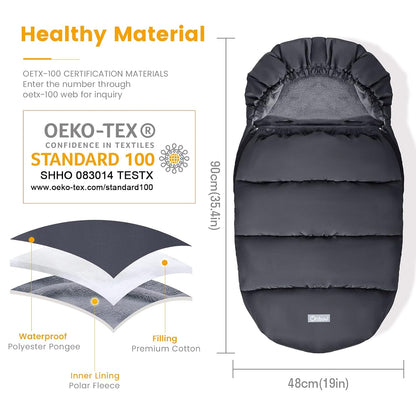 Orzbow Universal Stroller Footmuff, Winter Baby Bunting Bag, Weather-Proof