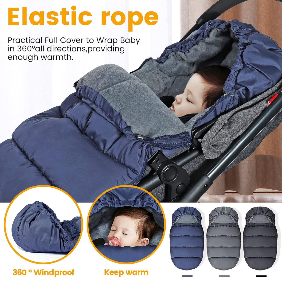 Orzbow Universal Stroller Footmuff, Winter Baby Bunting Bag, Weather-Proof