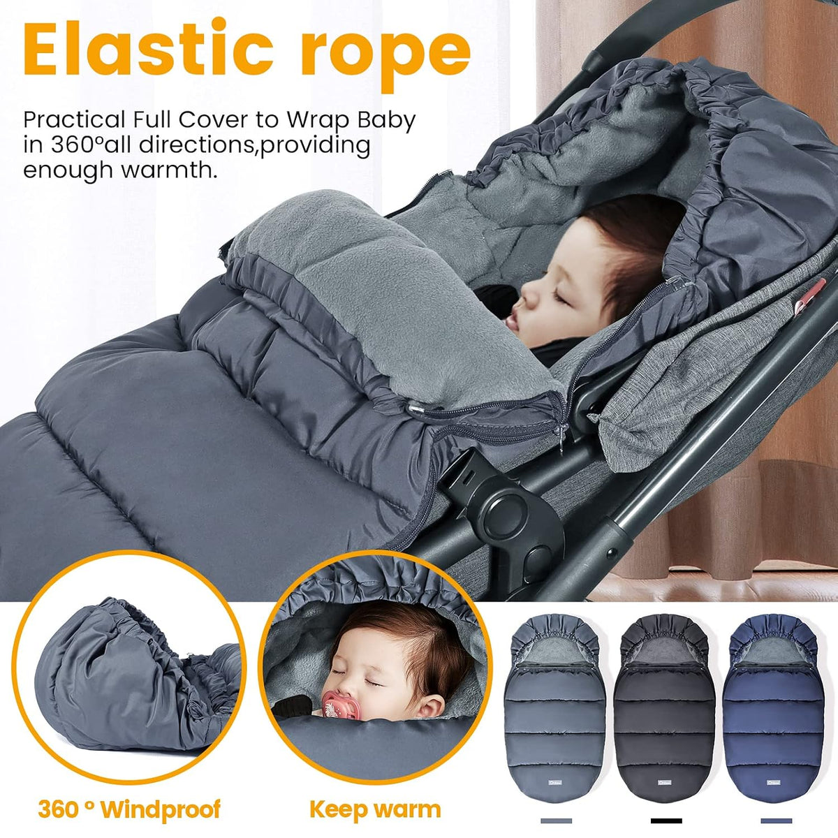 Orzbow Universal Stroller Footmuff, Winter Baby Bunting Bag, Weather-Proof