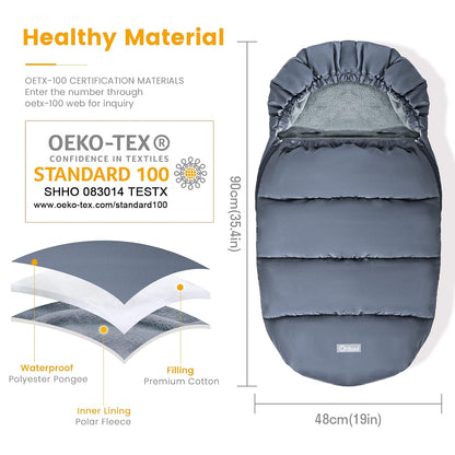 Orzbow Universal Stroller Footmuff, Winter Baby Bunting Bag, Weather-Proof