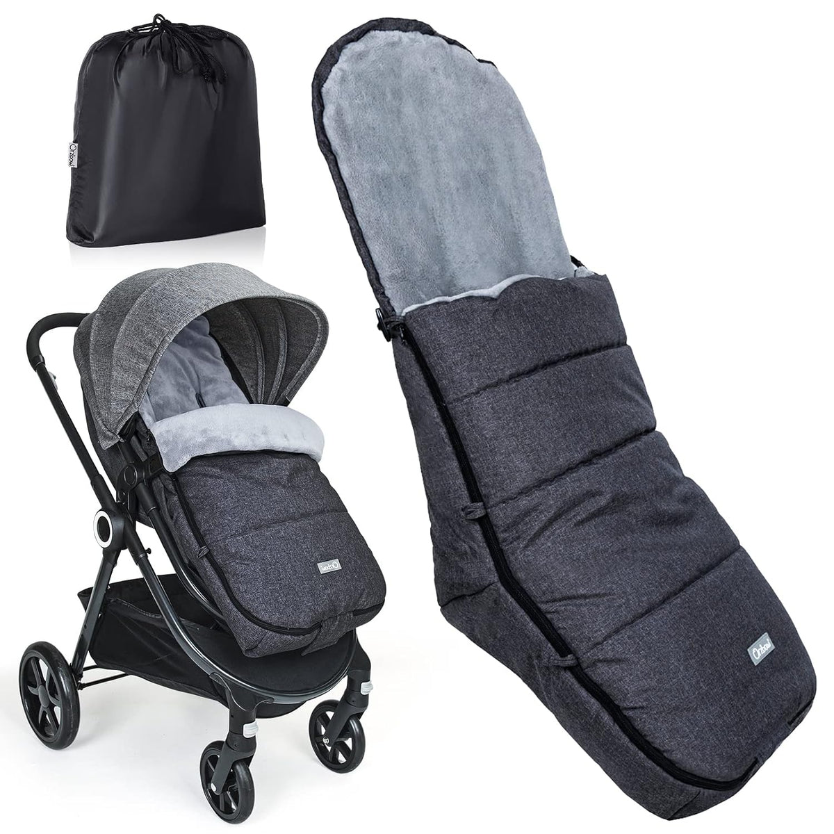 Orzbow Universal Stroller Footmuff, Winter Baby Bunting Bag, Weather-Proof