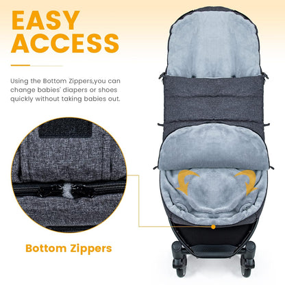 Orzbow Universal Stroller Footmuff, Winter Baby Bunting Bag, Weather-Proof
