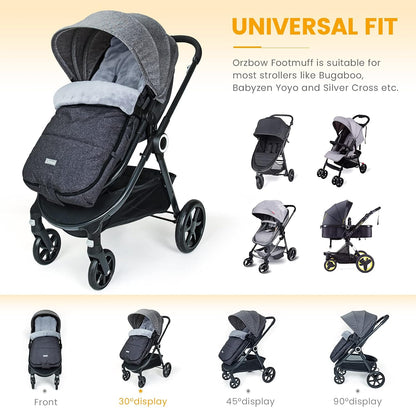 Orzbow Universal Stroller Footmuff, Winter Baby Bunting Bag, Weather-Proof