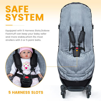 Orzbow Universal Stroller Footmuff, Winter Baby Bunting Bag, Weather-Proof