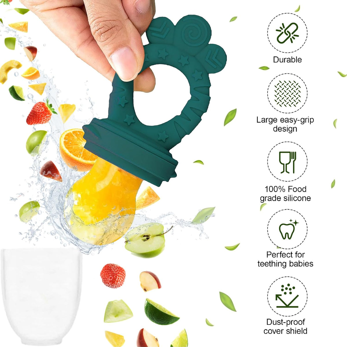 Silicone Baby Feeding Set, Suction Plates Bowls Bibs for Self Feeding –Gray