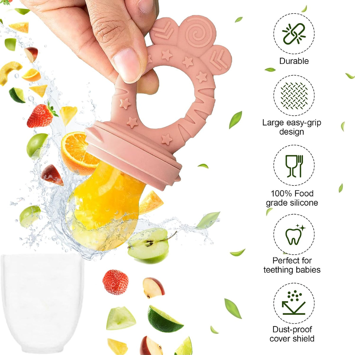 Silicone Baby Feeding Set, Suction Plates Bowls Bibs for Self Feeding –Gray