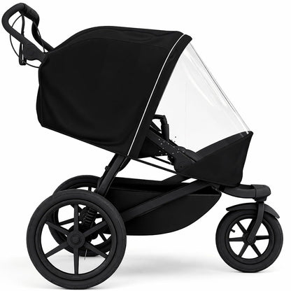Rain Cover Fits for Thule Urban Glide 3 Single Stroller, Water-Resistant Windproof Weather Shield with Zipper Window, Breathable Vent Holes, Reflective Strips and Storage Bag, All-Season Protector