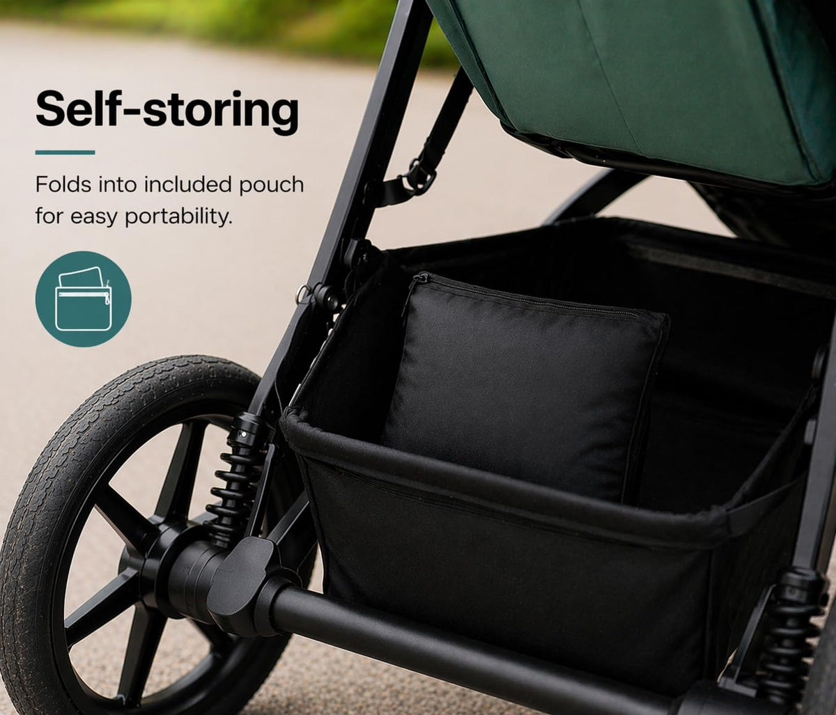 Rain Cover Fits for Thule Urban Glide 3 Single Stroller, Water-Resistant Windproof Weather Shield with Zipper Window, Breathable Vent Holes, Reflective Strips and Storage Bag, All-Season Protector