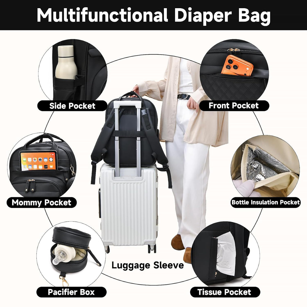 Baby with Changing Station,Baby Essentials(Grey)