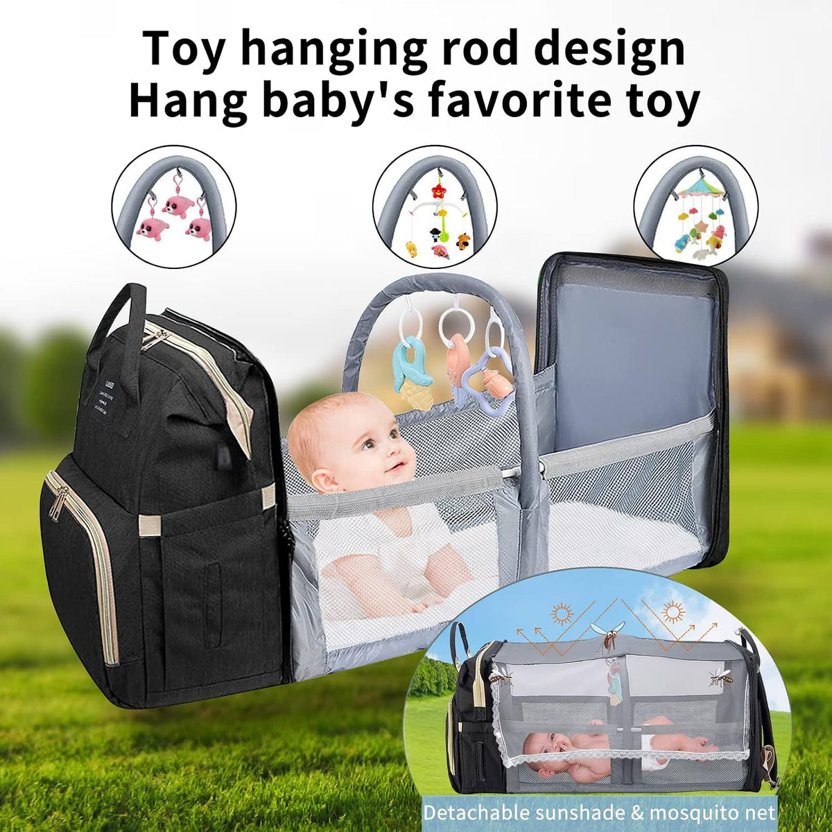 Baby with Changing Station,Baby Essentials(Grey)