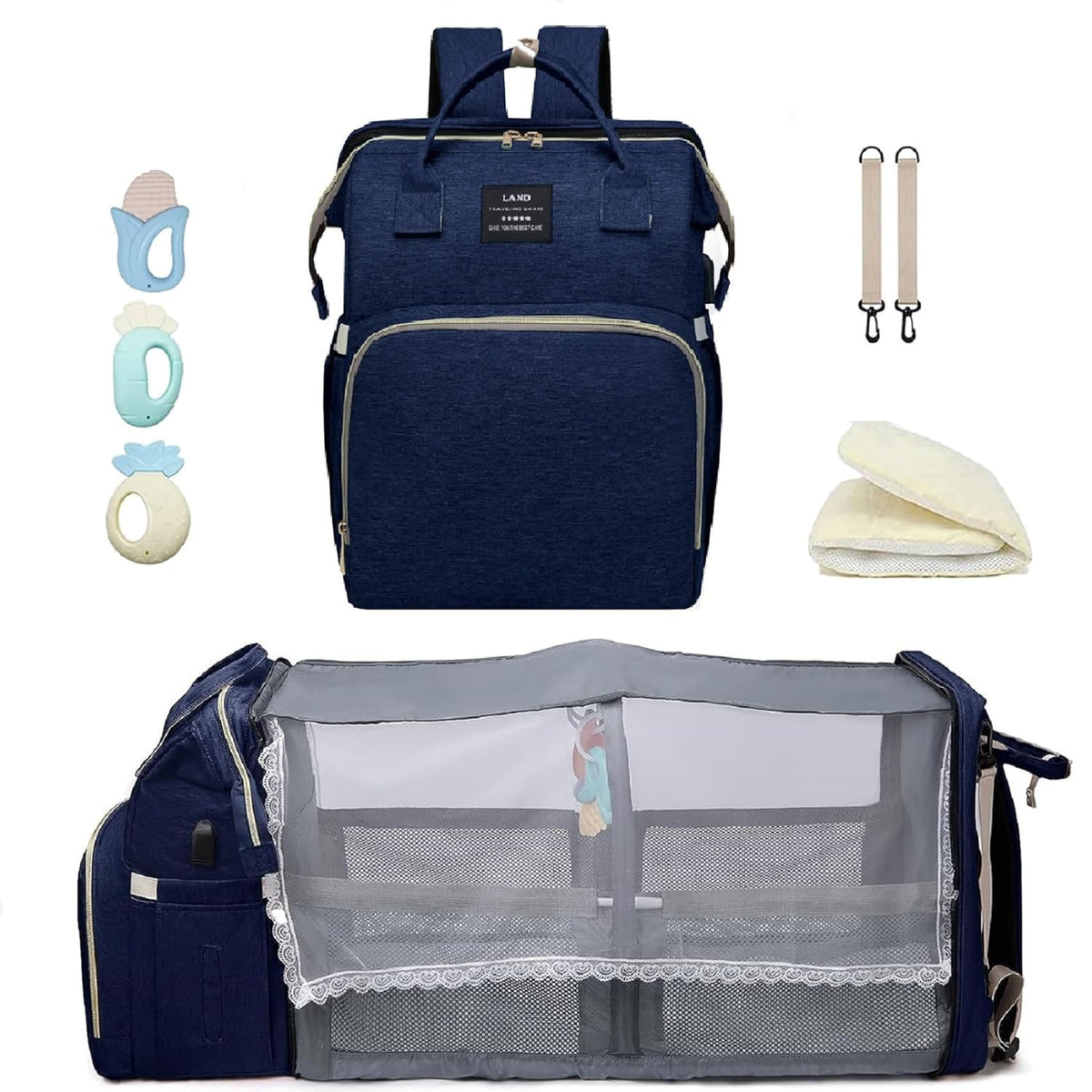 Baby with Changing Station,Baby Essentials(Grey)