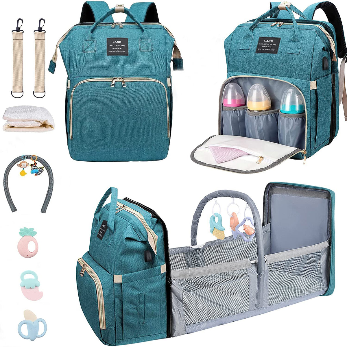 Baby with Changing Station,Baby Essentials(Grey)