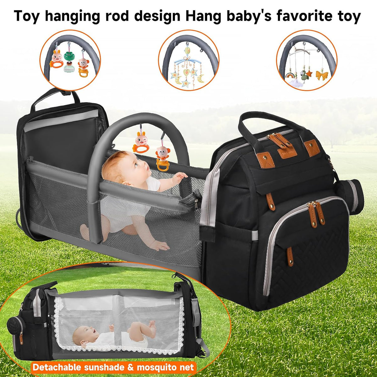 Baby with Changing Station,Baby Essentials(Grey)