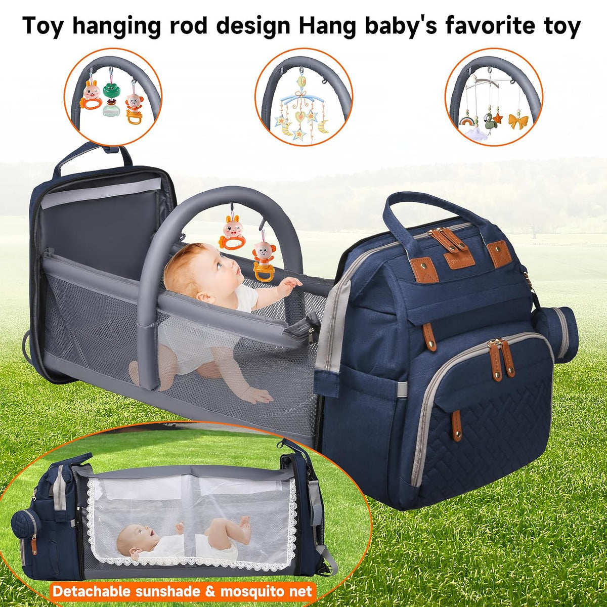 Baby with Changing Station,Baby Essentials(Grey)