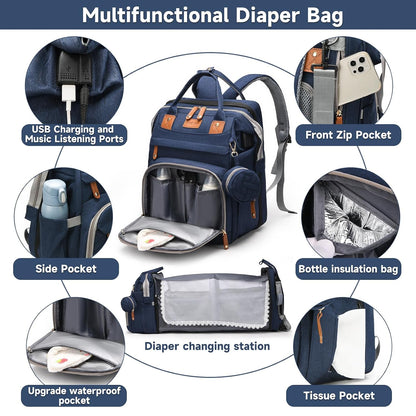Baby with Changing Station,Baby Essentials(Grey)