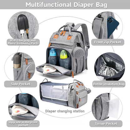 Baby with Changing Station,Baby Essentials(Grey)