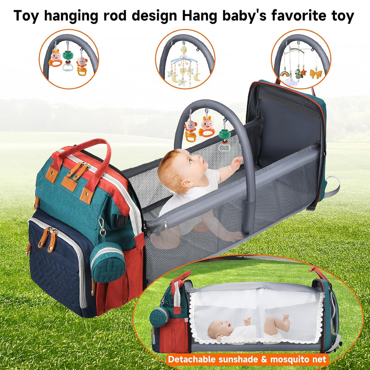Baby with Changing Station,Baby Essentials(Grey)