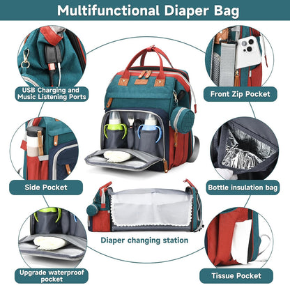 Baby with Changing Station,Baby Essentials(Grey)