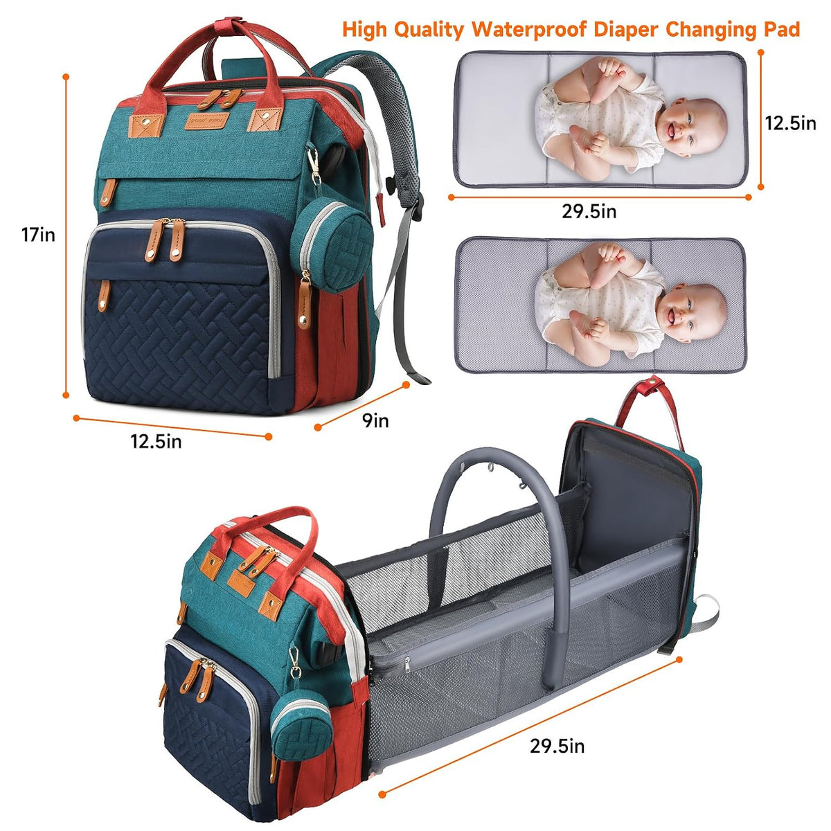 Baby with Changing Station,Baby Essentials(Grey)