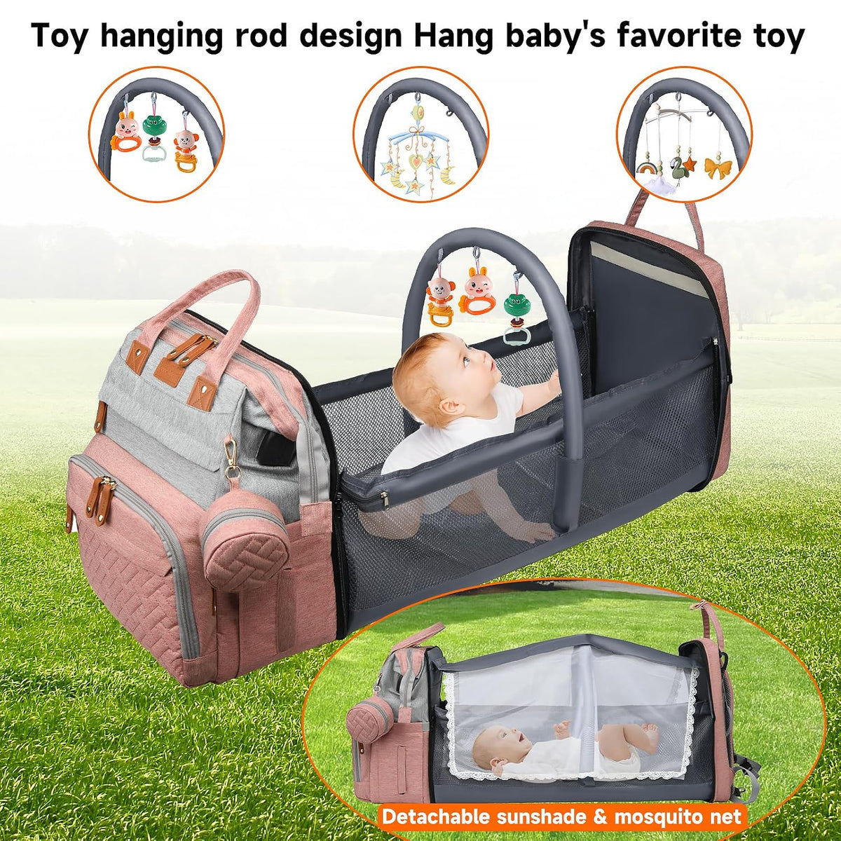 Baby with Changing Station,Baby Essentials(Grey)
