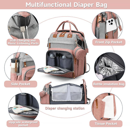 Baby with Changing Station,Baby Essentials(Grey)