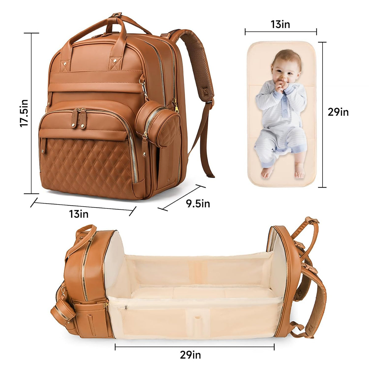 Baby with Changing Station,Baby Essentials(Grey)