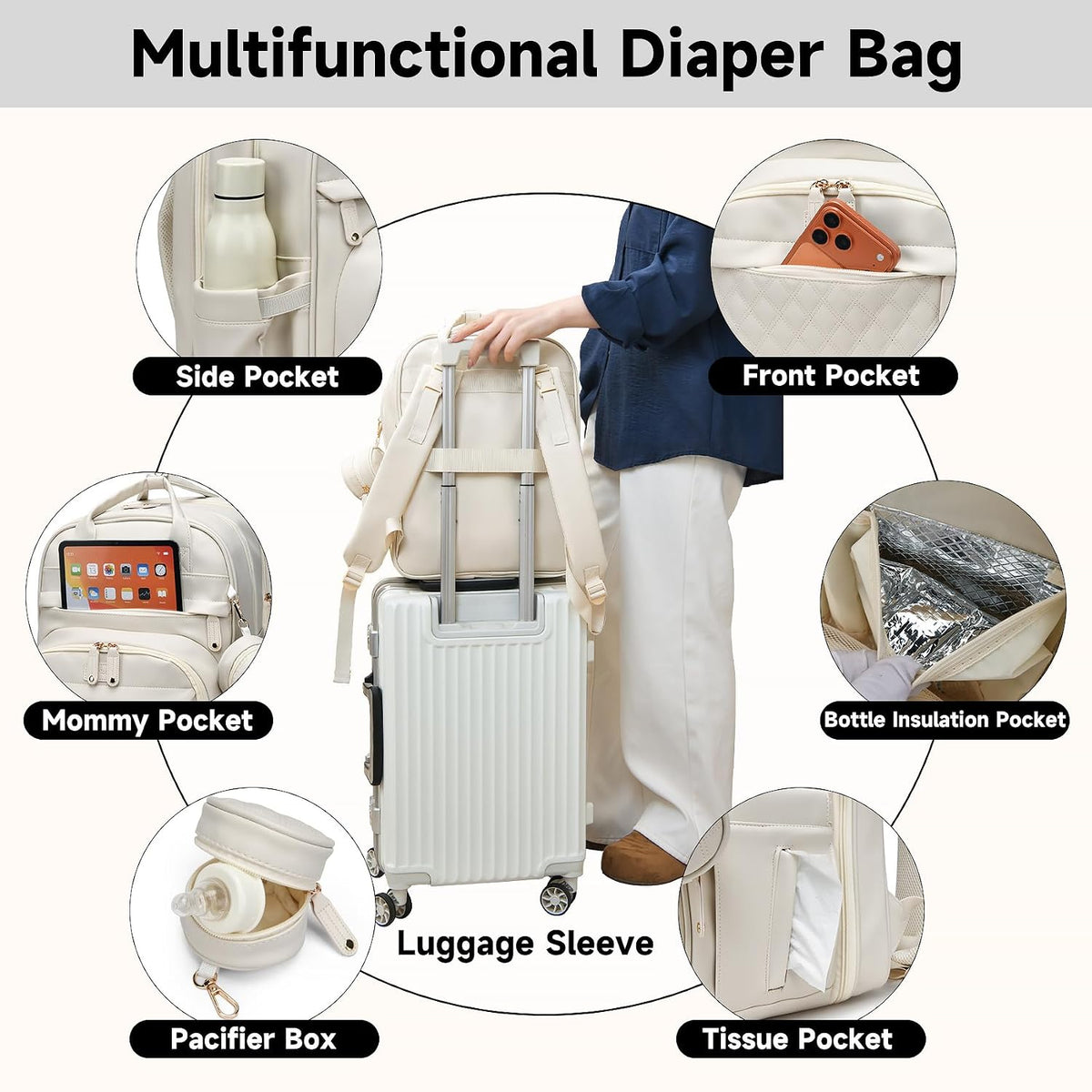 Baby with Changing Station,Baby Essentials(Grey)